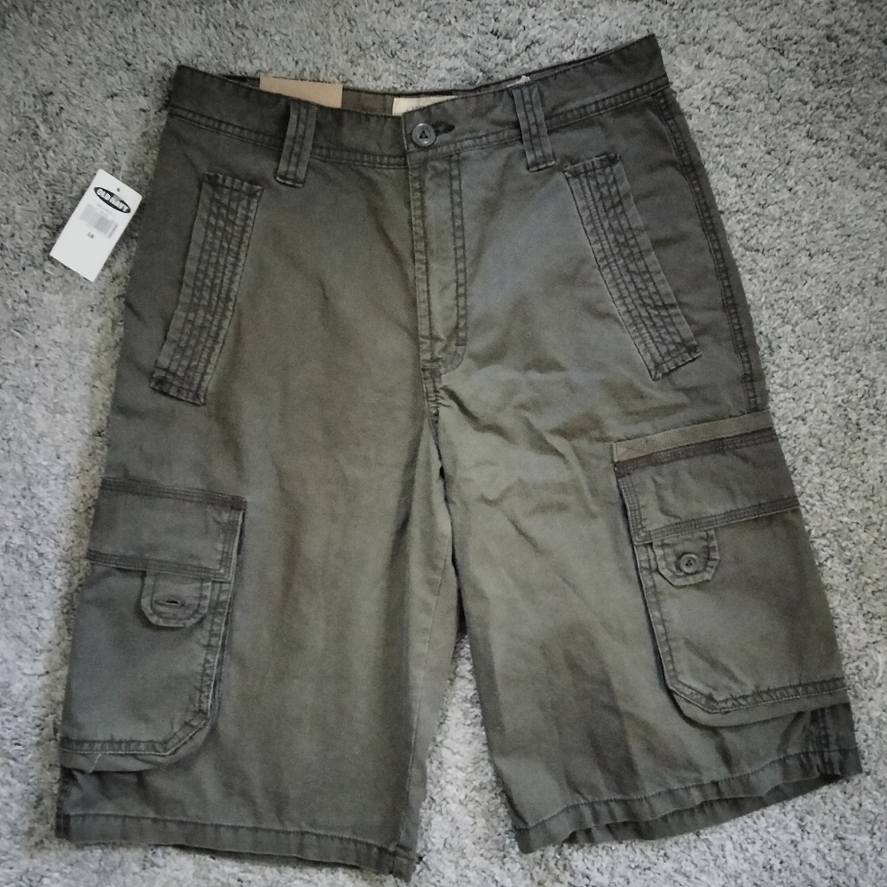 NWT OLD NAVY cargo shorts dark green/brown size 16 boys